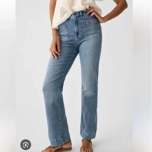 Faherty Light Blue Flare & Wide Leg Jeans